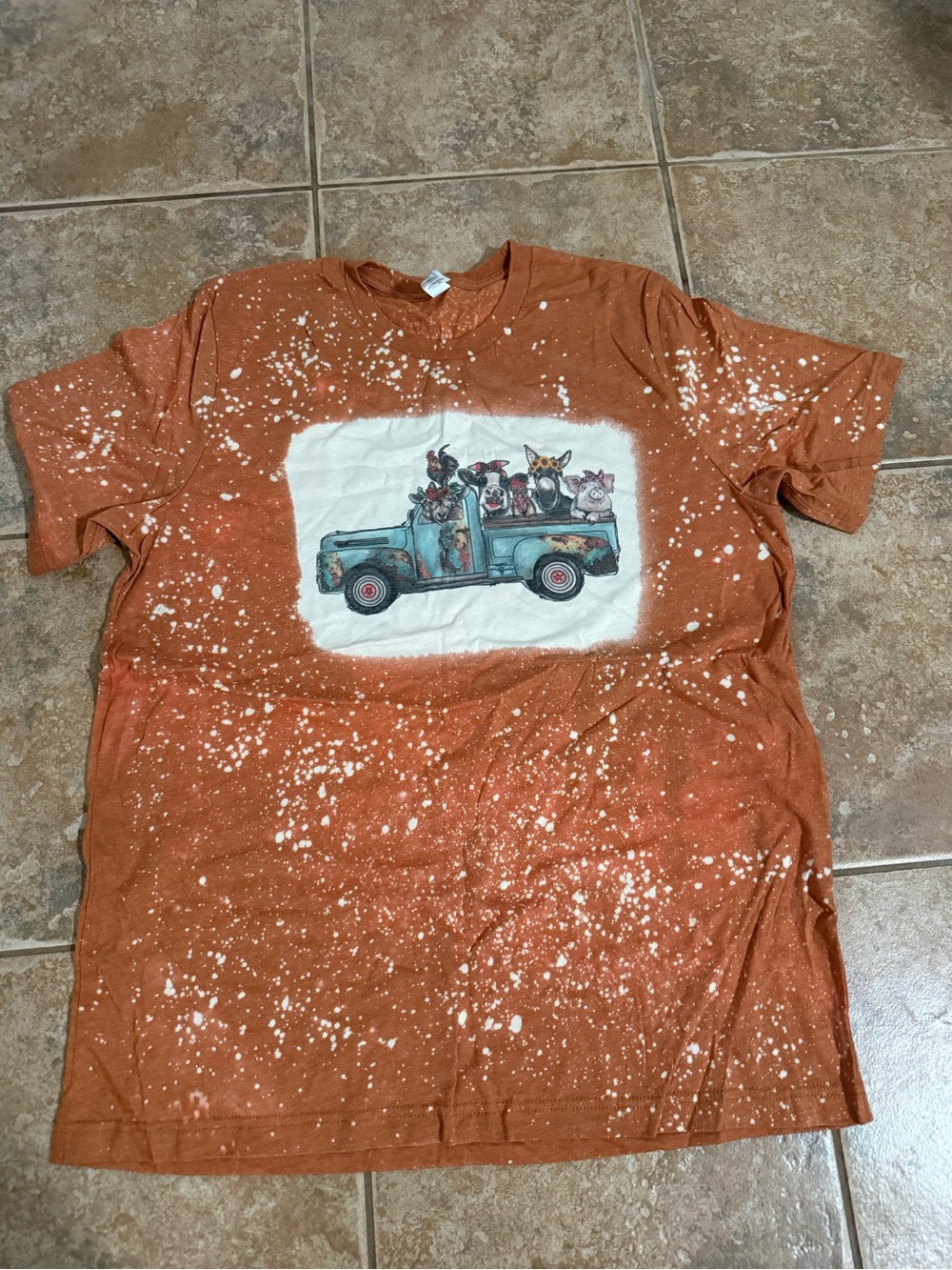 Bella Canvas Rust Orange Splatter Tee